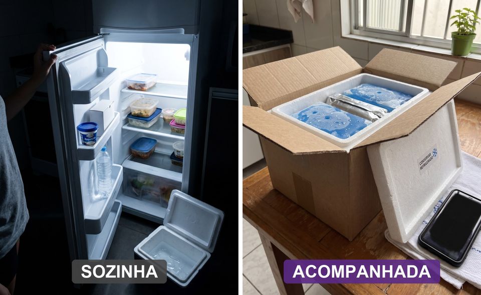 Duas caixas chegaram na minha casa. Só uma tinha alguém do outro lado.